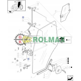 New Holland T3000 durų rankena 87290443