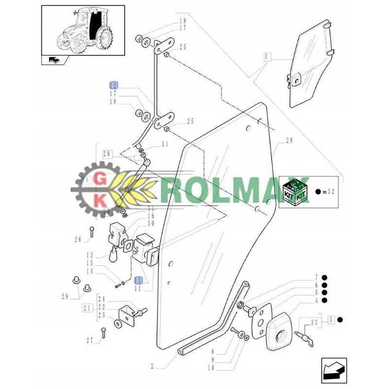 New Holland T3000 durų rankena 87290443