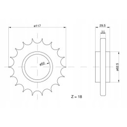 Grandininis ratas su 18 bizonų