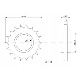Grandininis ratas su 18 bizonų