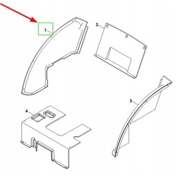 Te2s453010002k dešiniojo sparno apdaila