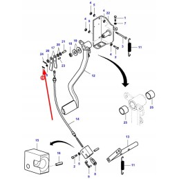 Va136335 sankabos pedalo kaištis
