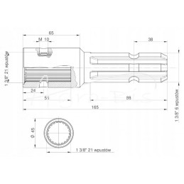 Kardaninio veleno reduktorius su tvirtinimo anga