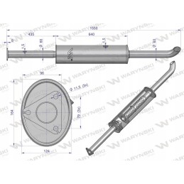 Inox duslintuvas C 385 1550mm Warynski