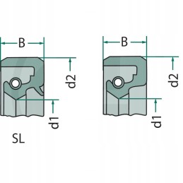 Ursus c 330 dvigubų lūpų žiedas a25x42x10d simmer