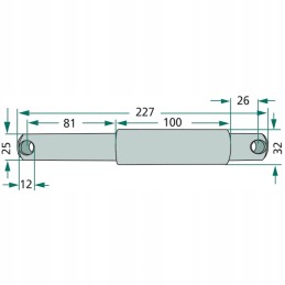 Kaiščio kampas 2 3 25 32 mm 227 mm 20012960