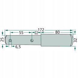 Kaiščio kampas 2 3 25 32 mm 172 mm 20012945