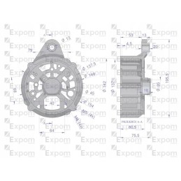 Generatoriaus galinis dangtis 0120468055ex naujas tipas ex