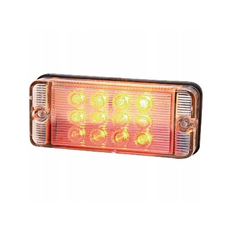 Stačiakampis kombinuotas galinis žibintas 5 kontaktų LED 12 24v