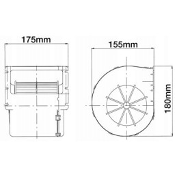 John Deere AL110881 salono šildymo pūstuvas