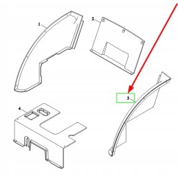 Te2s453010001k kairiojo sparno apdaila