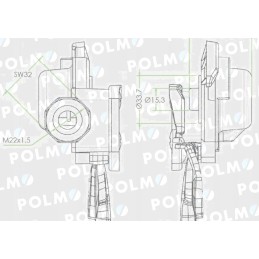 Oro vamzdžio jungtis su vožtuvu c 330 360 mi