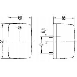 Posūkio rodiklio lemputė 21w, stačiakampė, prisukama 1