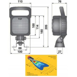 Darbinis šviestuvas, darbo prožektorius, halogeninis prožektorius