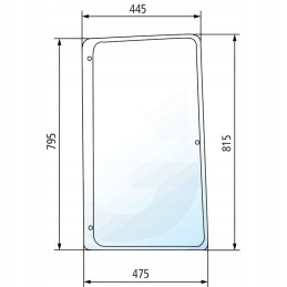 John Deere 7200 7400 7600 7700 dešinės pusės langas