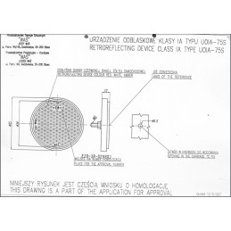 Oranžinis atšvaitas, varžtas 8 5cm ilgio