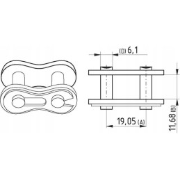 Grandininės spynos plieno galia 3 4 x 7 166