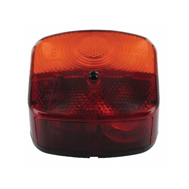 Galinė dešinė kvadratinė kombinuota lempa 12v, oranžinė