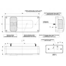 Kombinuotas priekabos galinis žibintas su lemputėmis, kompl