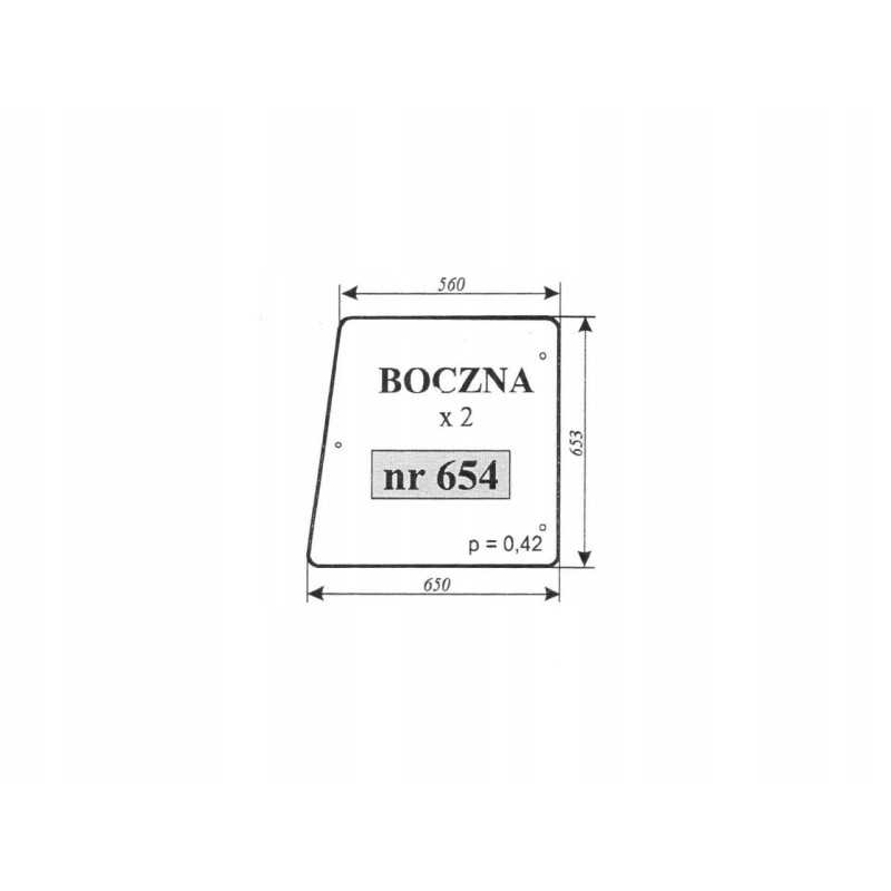 Zetor šoninis langas 12245 16245 654