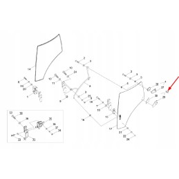 Ts04451043224 sukomplektuotas kairiojo salono durų vyris