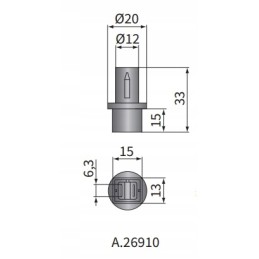 Hermetiškas padėties lemputės laikiklis pes1 pes2