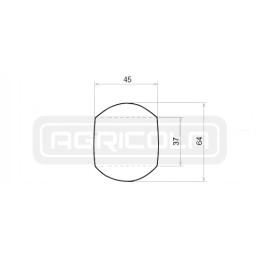 Apatinės svirties rutulys BK 64x37x45 cat 3 3 hidrolideris