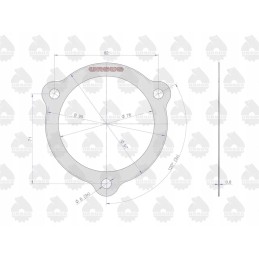 Dangtelio tarpinė, sankabos velenas, krazelitas 0 8mm plienas