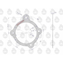 Valandų skaitiklio dangtelio tarpinė krazelitas 0 8
