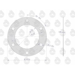Parduota GTV dangčio tarpinė krazelitas 0 8mm c 330
