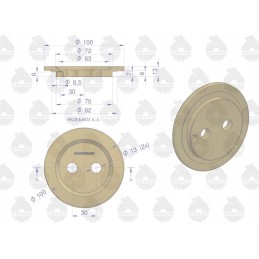 Priekinės ašies kaiščio poveržlė c 385 original gim