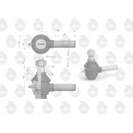 Kairė jungtis su veržle 953519 c 330 originalus Ursu