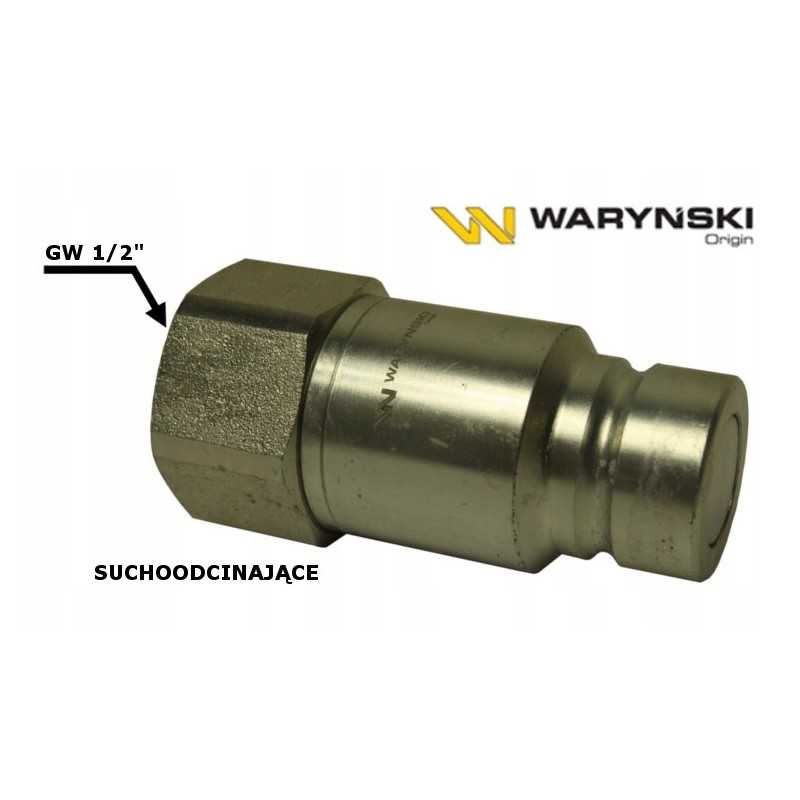 Sausai nupjaunama greitoji jungtis, 1-2 sriegių kištukas