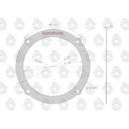 Viršutinės reduktoriaus dangčio tarpiklis krazelitas 0 8mm c