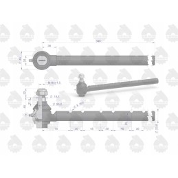 Ilgas įstatomas rutulinis šarnyras su veržle c 385 orig