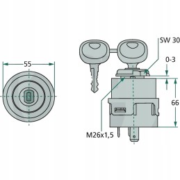 Uždegimo jungiklio korpusas steyr 135700580118