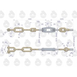 Šoninė grandinė 46450390 46650400 c 360 originali gim.