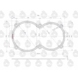 priekinio dangčio tarpiklis 40111914 krazelit 0 8mm c 360 zetor s