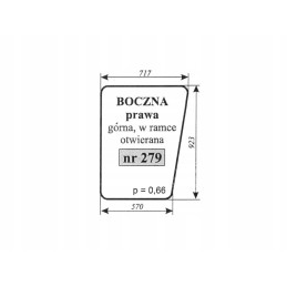 Atsidarantis kombaino Bizon 279 šoninis langas