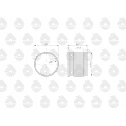 Sukimo momento daugiklio C 385 poliruota būgno įvorė