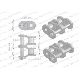 Pramoninės grandinės grandis p10ah 2 ansi a 50h