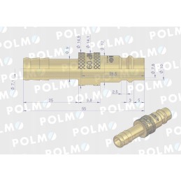 Pneumatinė greitoji jungtis p26 nw7 2 žarnos kištukas