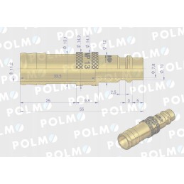 Pneumatinė greitoji jungtis p26 nw7 2 žarnos kištukas