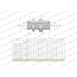 Hidrometrinė pertvaros jungtis bb m36x2 28l xsv