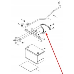 Te2s485040004k akumuliatoriaus laidas su minuso gnybtu