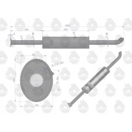 Tiesus duslintuvas ilgas 1550mm 8kg c 385 originalus urs