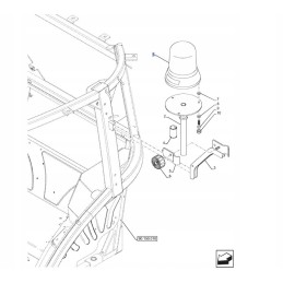Gaidžio darbo lempa new holland korpusas 48045331 cnh