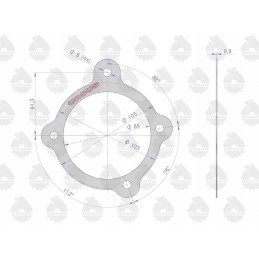 Valandų skaitiklio dangtelio tarpinė krazelitas 0 8