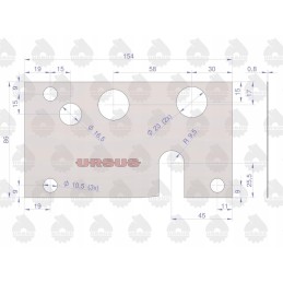Hidraulinio skirstytuvo tarpiklis 0 8mm c 360