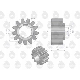 Palydovinė galutinė pavara 1693734m1 mf 4 originalus ursus